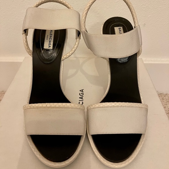 BALENCIAGA White Strap Heels - Picture 3 of 5